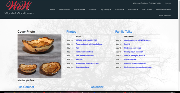 One of my turnings, a Natural edge Maui Apple Burl, made the cover photo for one of the best woodturning web sites in the world, the   One of my turnings, a Natural edge Maui Apple Burl, made the cover photo for one of the best woodturning web sites in the world, the