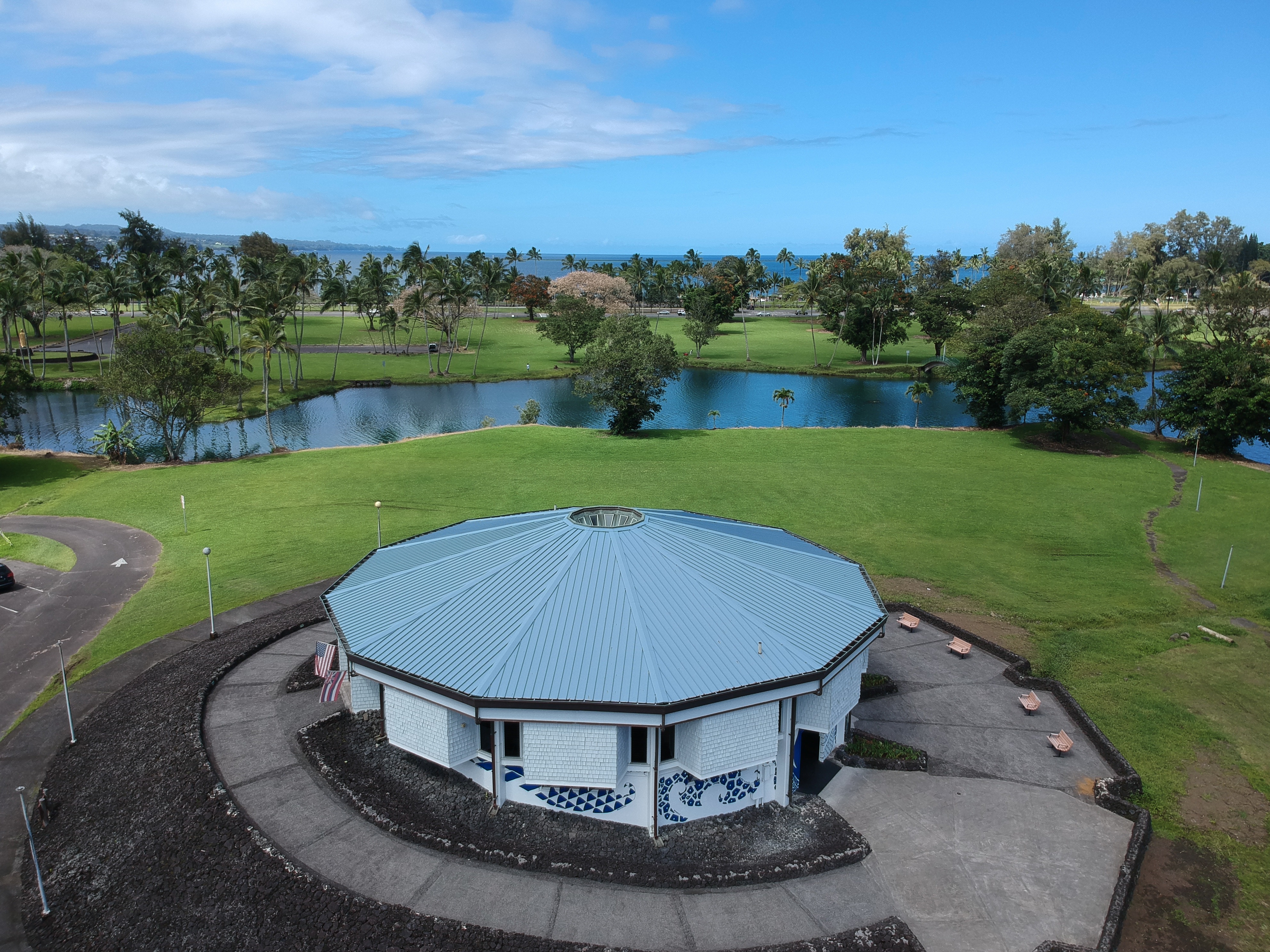 An aerial view of Wailoa   An aerial view of Wailoa